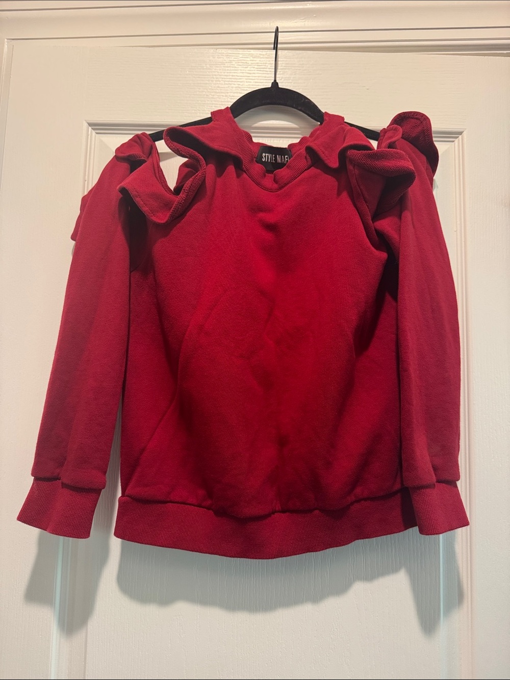 Style Mafia Red sweatshirt.